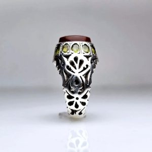 انگشتر عقیق سرخ یمنی کد ۱۱۸۵۷