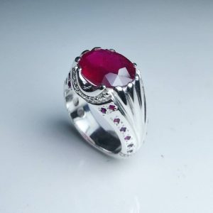 انگشتر یاقوت سرخ مردانه کد ۱۱۸۷۰