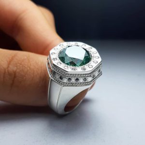 انگشتر موزانایت مردانه کد ۱۱۸۷۳