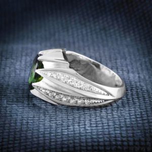 انگشتر توپاز سبز مردانه کد ۱۱۸۸۴