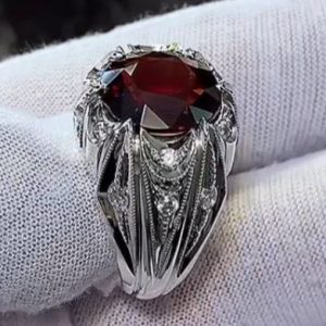 انگشتر گارنت مردانه کد ۱۱۸۹۰