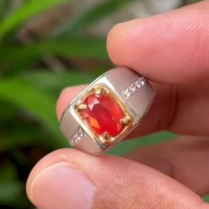 انگشتر یاقوت سرخ مردانه کد ۱۱۸۹۹