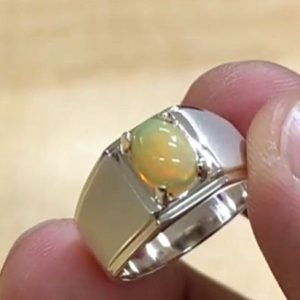 انگشتر اوپال مردانه کد ۱۱۹۰۵