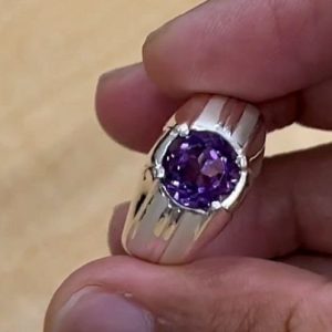 انگشتر آمیتیست مردانه کد ۱۱۹۰۶