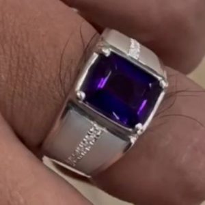 انگشتر آمیتیست مردانه کد ۱۱۹۱۷