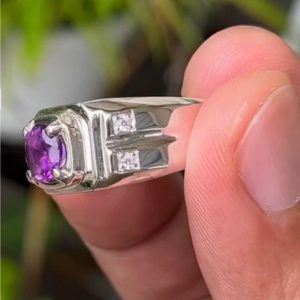 انگشتر آمیتیست مردانه کد ۱۱۹۲۲