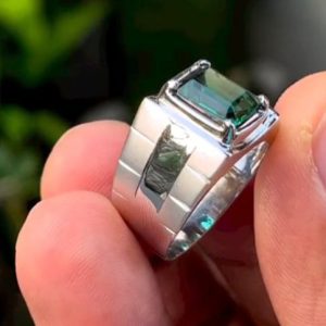 انگشتر توپاز سبز مردانه کد ۱۱۹۲۹