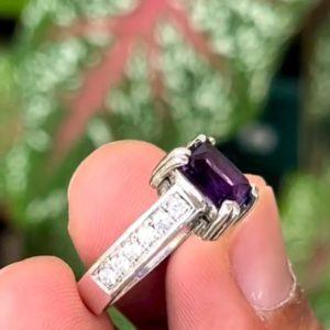 انگشتر آمیتیست طبیعی مردانه کد ۱۱۹۳۰