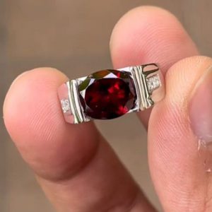 انگشتر گارنت طبیعی مردانه کد ۱۱۹۳۱