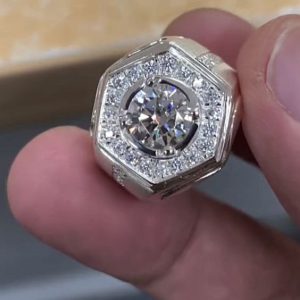 انگشتر موزانایت مردانه کد ۱۱۹۵۰