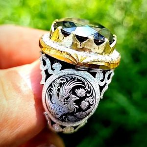 انگشتر موزانایت مردانه کد ۱۱۹۶۲