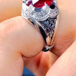 انگشتر یاقوت مردانه کد ۱۱۹۶۵