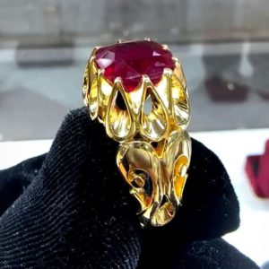 انگشتر یاقوت سرخ مردانه کد ۱۱۹۷۱