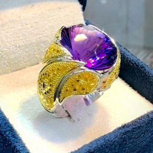 انگشتر آمیتیست مردانه کد ۱۱۹۷۴