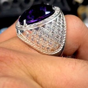 انگشتر آمیتیست مردانه کد ۱۱۹۷۹