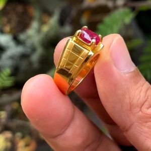 انگشتر یاقوت سرخ مردانه کد ۱۱۹۸۹