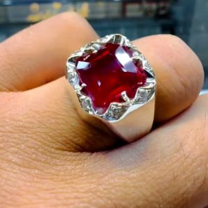 انگشتر یاقوت سرخ مردانه کد ۱۲۰۰۱