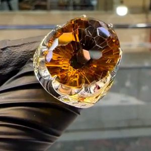 انگشتر سیترین مردانه کد ۱۲۰۰۳