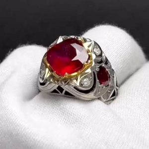 انگشتر یاقوت سرخ مردانه کد ۱۲۰۱۰