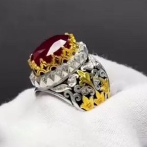 انگشتر یاقوت سرخ مردانه کد ۱۲۰۱۹