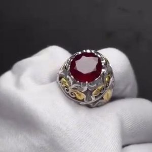 انگشتر یاقوت سرخ مردانه کد ۱۲۰۲۰