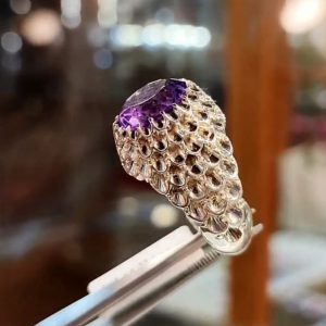 انگشتر آمیتیست مردانه کد ۱۲۰۳۸