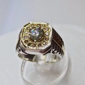 انگشتر موزانایت مردانه کد ۱۲۰۵۴