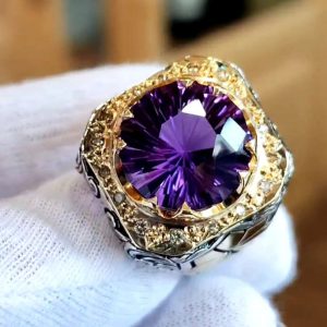 انگشتر آمیتیست مردانه کد ۱۲۰۶۷