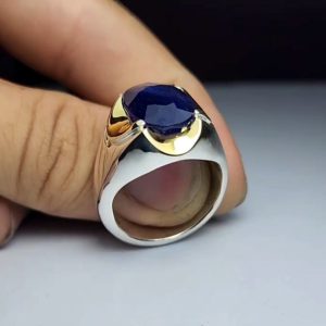 انگشتر یاقوت کبود کد ۱۲۱۰۴