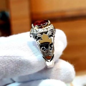 انگشتر یاقوت سرخ مردانه کد ۱۲۰۷۴