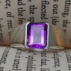 انگشتر آمیتیست مردانه کد ۱۲۰۷۵