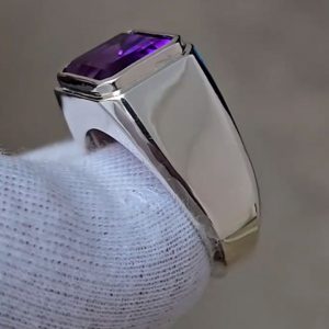 انگشتر آمیتیست مردانه کد ۱۲۰۷۷