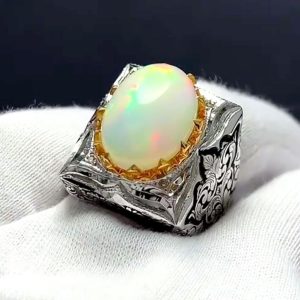 انگشتر اوپال مردانه کد ۱۲۰۸۹