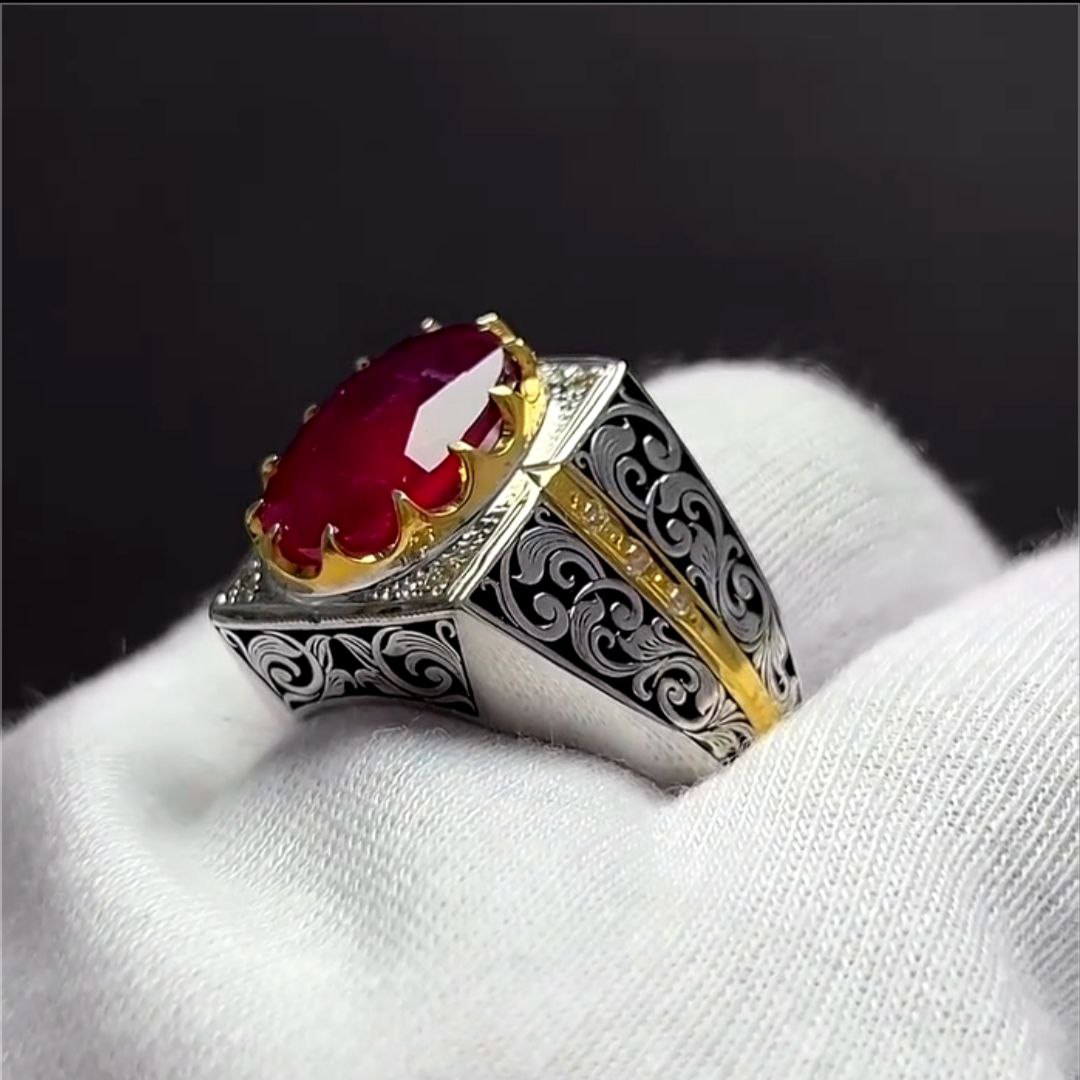 انگشتر یاقوت سرخ کد 12090 - Image 3