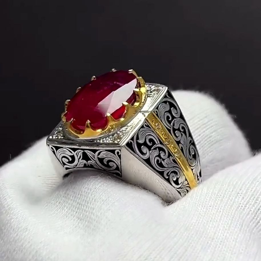 انگشتر یاقوت سرخ کد 12090 - Image 2