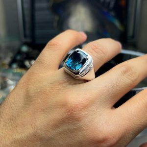 انگشتر توپاز مردانه کد ۱۲۱۲۱