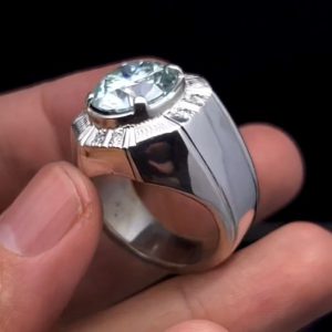 انگشتر موزانایت مردانه کد ۱۲۱۲۵