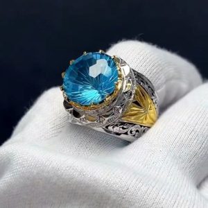 انگشتر توپاز مردانه کد ۱۲۱۴۱