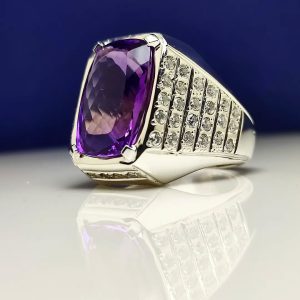 انگشتر آمیتیست مردانه کد۱۲۱۵۱