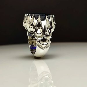 انگشتر یاقوت کبود مردانه کد ۱۲۱۵۴