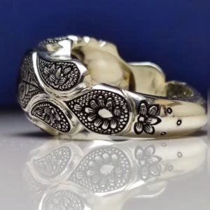 انگشتر عقیق یمنی مشکی کد ۱۲۱۷۸