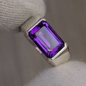 انگشتر آمیتیست مردانه کد ۱۲۱۸۸