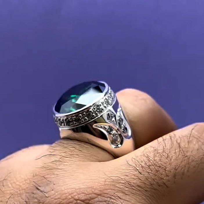 انگشتر موزانایت مردانه کد 12189 - Image 2