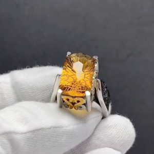 انگشتر سیترین مردانه کد ۱۲۱۹۳